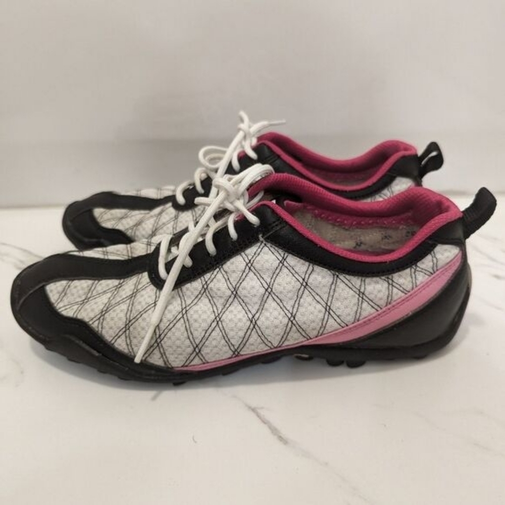 FootJoy Women's Summer Series Pink White Black Leather Upper Golf Shoes 7.5
